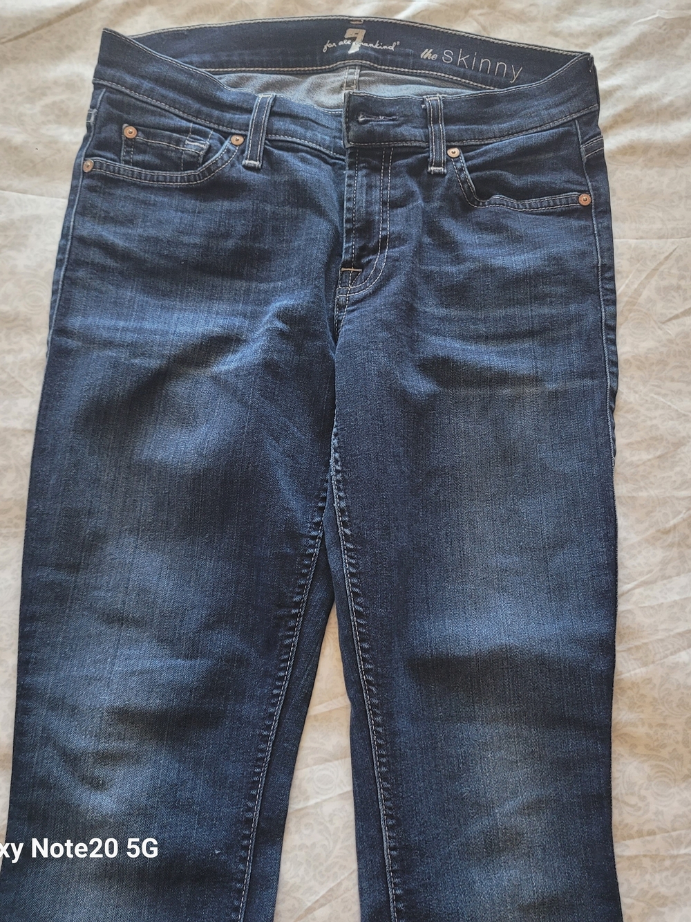 7 For All Mankind Skinny Jeans - Dark Blue